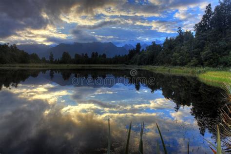 Lake Matheson stock photo. Image of pond, morning, zealand - 51719800