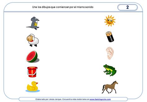 Fichas De Conciencia Fonética Para Descargar Familia Y Cole