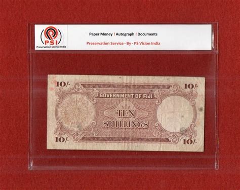 Fiji Shillings Queen Elizabeth Ii Banknote Sns Coins