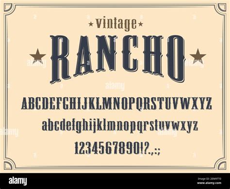 Wild West Western Alphabet Font Vector Design Vintage Type And