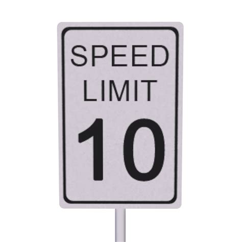 Traffic Speed Limit Sign Isolated On Transparent Png