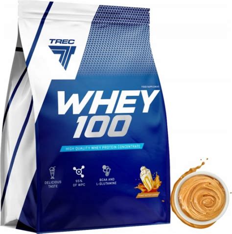 TREC WHEY 100 ODŻYWKA BIAŁKOWA WHEY WPC BIAŁKO KONCENTRAT PROTEIN