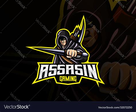 Assassin Mascot Sport Logo Design Royalty Free Vector Image