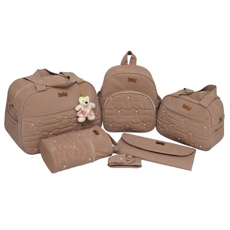 Kit Bolsa Mala Maternidade Bebê Feminina Completo Nude Elo7