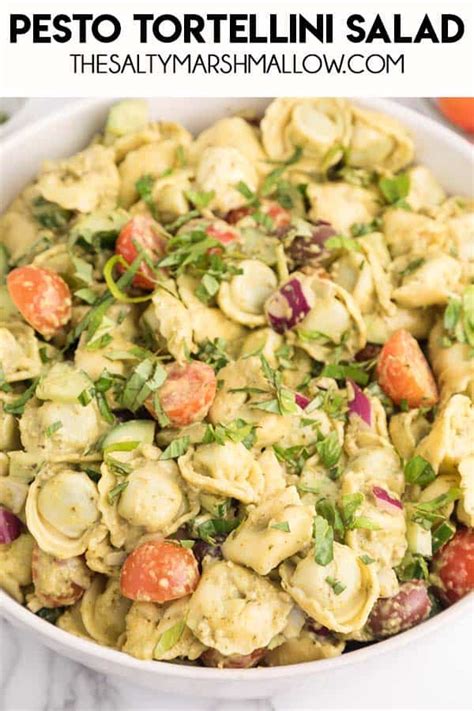 Pesto Tortellini Salad The Salty Marshmallow