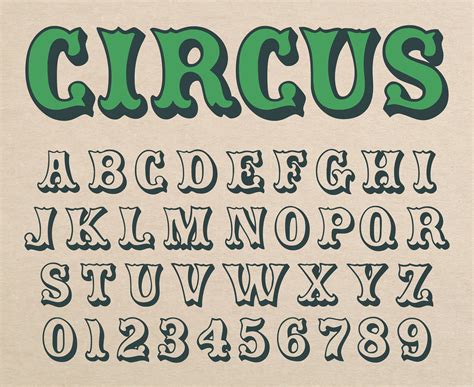 Circus Font Carnival Font Circus Letters Font Circus Font Numbers ...