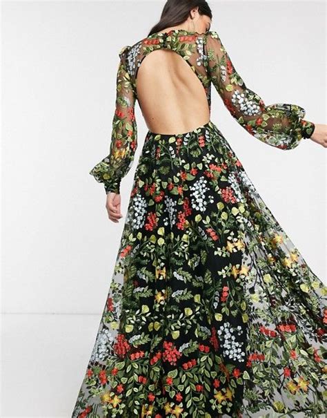 Asos Floral Embroidered Maxi Dress Dresses Images 2022