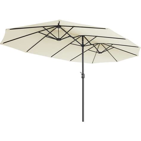 Parasol Double 460 X 270 Cm Ombrelle Extra Large Pour Terrasse