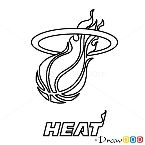 How To Draw Miami Heat Basketball Logos How To Draw Drawing Ideas