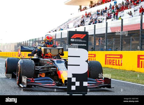 Third Placed Alexander Albon THA Red Bull Racing RB16 In Parc Ferme