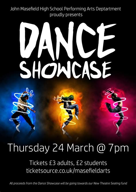 Dance Showcase Poster John Masefield High School