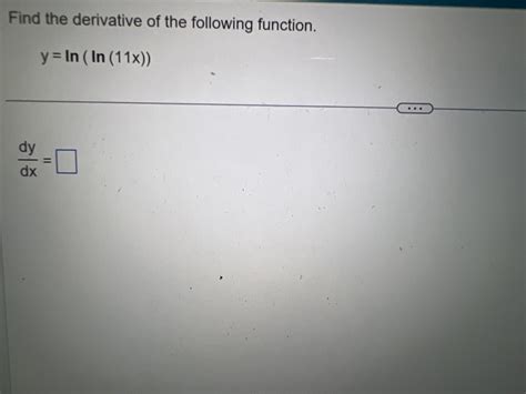 Solved Find the derivative of the following | Chegg.com