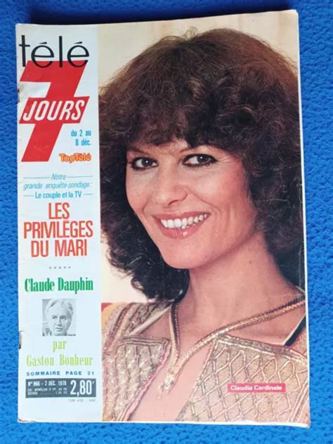 TÉlÉ 7 Jours N° 966 Claudia Cardinale 1978 Eur 9 90 Picclick Fr