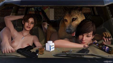 Resident Evil Game Porn Completely Nude Female Canine Pale Skinned