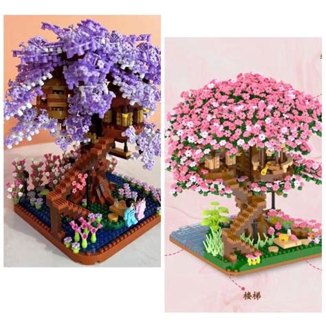 Sakura Pink Tree House Building Blocks Nano Block Toy