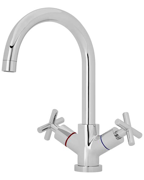 Nuie 257mm High Dual Cross Head Kitchen Sink Mixer Tap Kc320