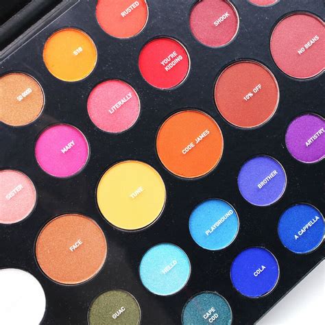 James Charles X Morphe Palette Names