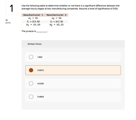 Solved Use The Following Table To Determine Whether Or Not There Is A