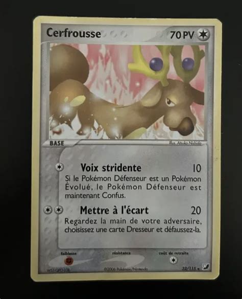 CARTE POKÉMON CERFROUSSE 32 115 EX Forces Cachées BLOC EX EUR 2 00