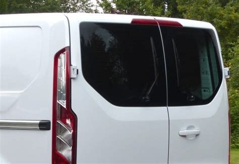 Transit Custom Back Door Glass Pair Of Windows In Privacy Tint Vanpimps