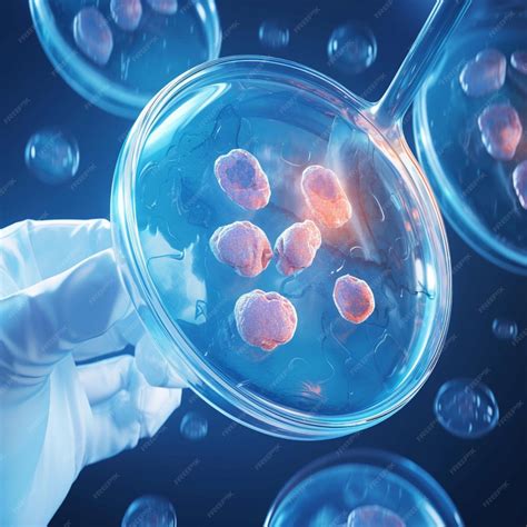 Premium Photo | 3D rendering depicts Petri dish and transparent cell