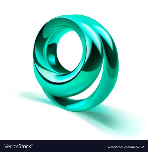 Abstract figure of two metal rings Royalty Free Vector Image