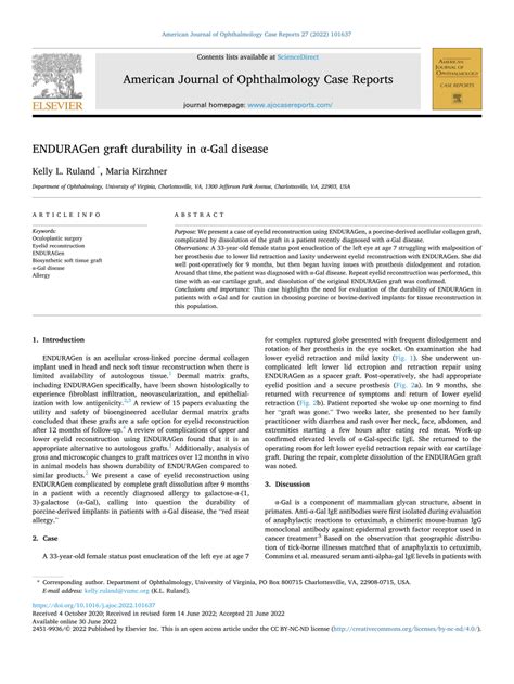 Pdf Enduragen Graft Durability In α Gal Disease