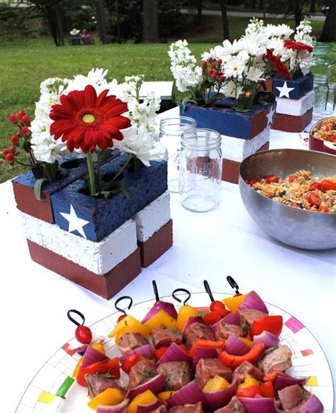 Diy Patriotic Decor American Flag Centerpiece Fourth Of July