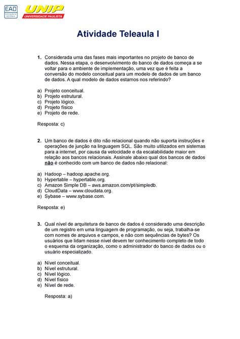 Atividade Teleaula I ABD 19072021 JF Atividade Teleaula I