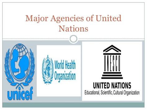 Major Agencies of United Nations