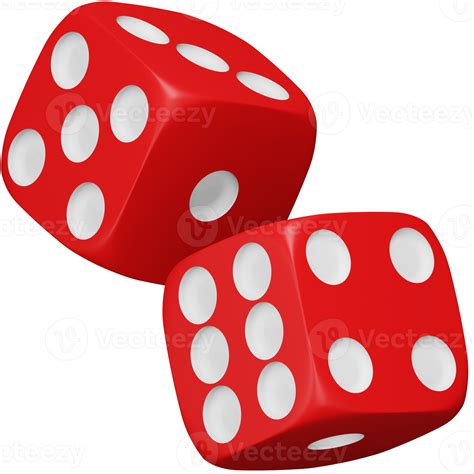 Red Rolling Dice D Rendering Isometric Icon Png