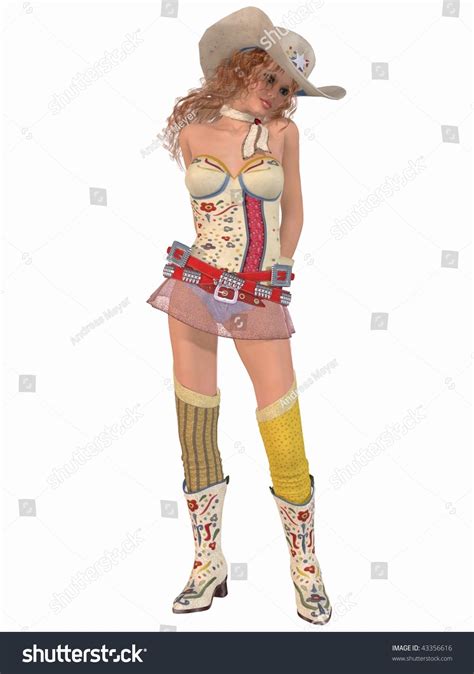 Sexy Cowgirl Stock Illustration 43356616 Shutterstock