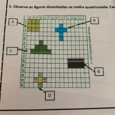 1 Observe As Figuras Desenhadas Na Malha Quadriculada Cada