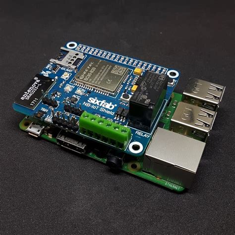 Lte Nb Iot Hat For Raspberry Pi Includes Sensors And Relay Sixfab