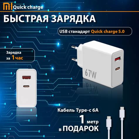 Сетевое зарядное устройство ReaShed Блок питания_USB Type-C, 67 Вт, USB ...