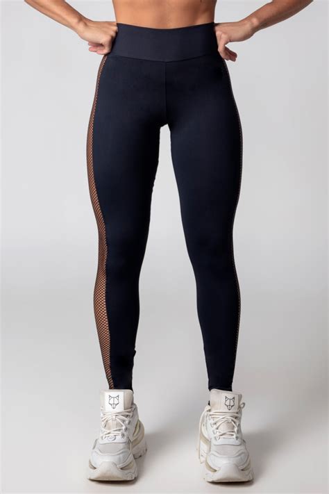 Hipkini Legging Gym Girl Preta Tela Na Lateral 3339653 Hipkini