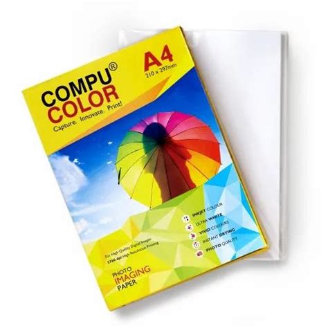 Compu Color 240 GSM A4 Ultra Glossy Photo Paper Packaging Size 50