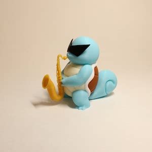 Squirtle Saxophone Figure 3D Printed, Pokemon Fan Gift, Viral Meme ...