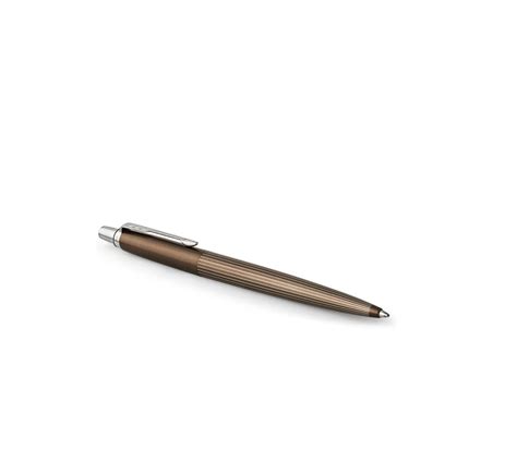 Parker Jotter Premium Carlisle Brown Pinstripe Chrome Colour Trim