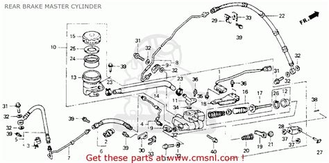 Honda GL1500I GOLDWING INTERSTATE 1993 P USA CALIFORNIA REAR BRAKE