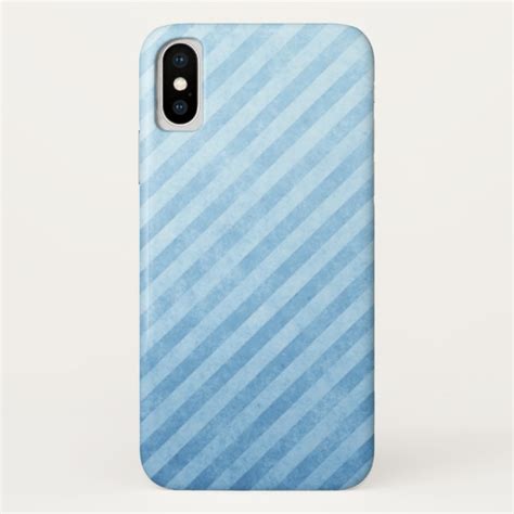 Save 20% Off | Light Blue Grunge Stripes iPhone X Case - Case Plus