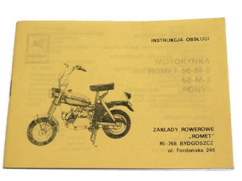 Katalog Instrukcja Obs Ugi Motorynka Romet Pony Klasykmoto Pl