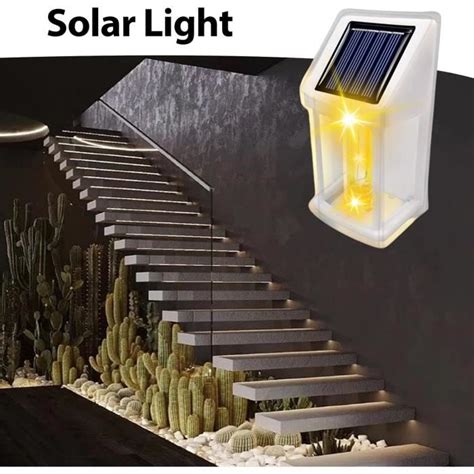 Lampe Murale Solaire Lampes De Cl Ture Solaires Tanches Avec Capteur