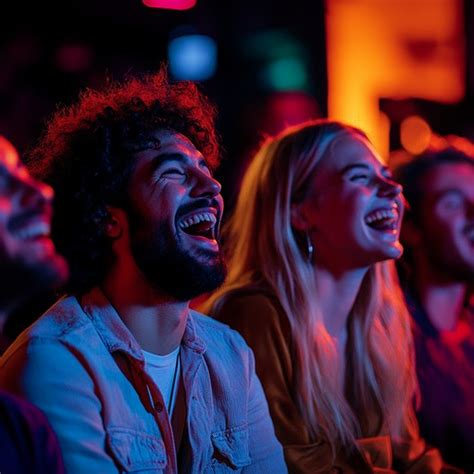 joyful group laughing image joy friends laughing