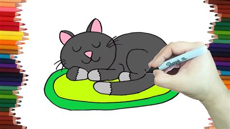 Como Dibujar UN GATITO DURMIENDO Dibujos Faciles YouTube