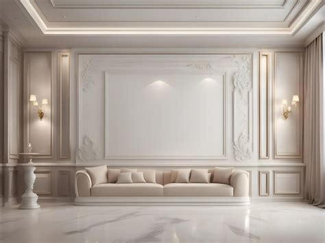 Premium AI Image | Design interior wall render luxury decorative