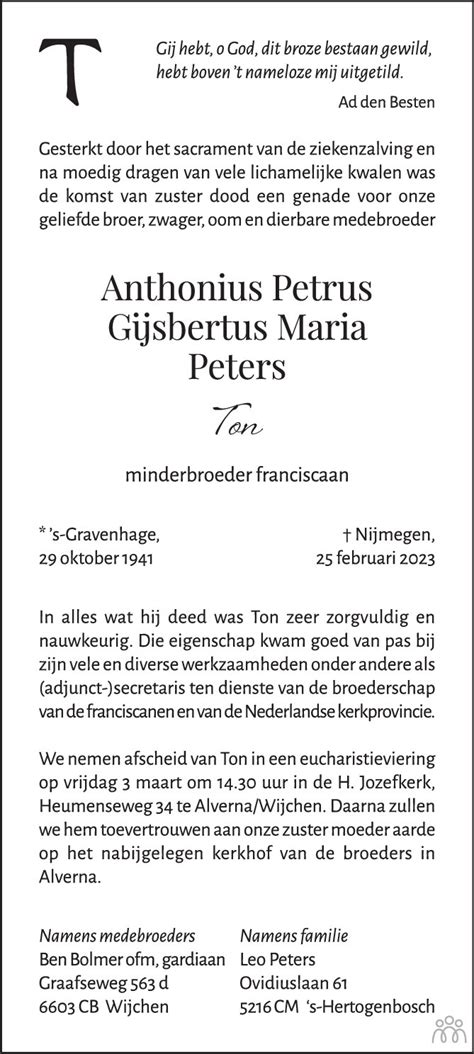 Anthonius Petrus Gijsbertus Maria Ton Peters