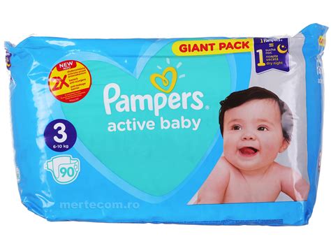 Pampers active baby-dry numarul 3 90 bucati - Mertecom.ro