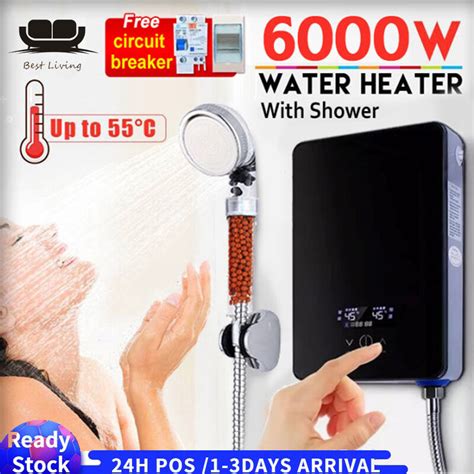 Malaysia Spot Sale Kw Electric Tankless Water Heater Quick Heating Instant Hot Water Heater