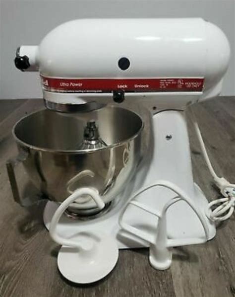 White Kitchenaid Ksm90 300w Ultra Power Stand Mixer With Accessories Lazada Ph